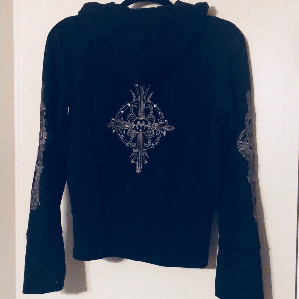 Mystree Adorable Women’s Embellished Zip Hoodie